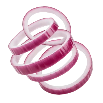 a bunch of onions on a white background