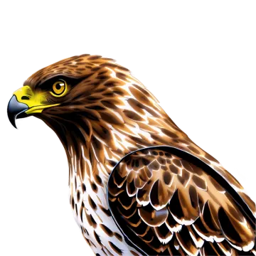 a drawing of a hawk on a white background