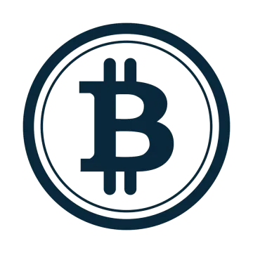 the bitcoin logo on a white background