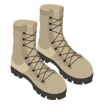 a pair of hiking boots