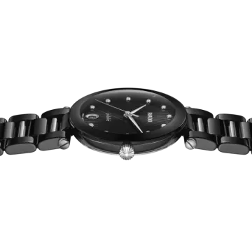 a black watch on a white background
