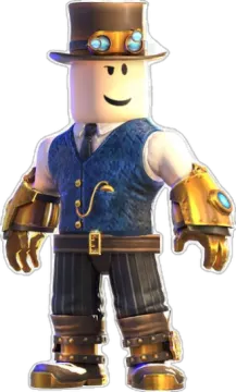 a lego character in a top hat and vest
