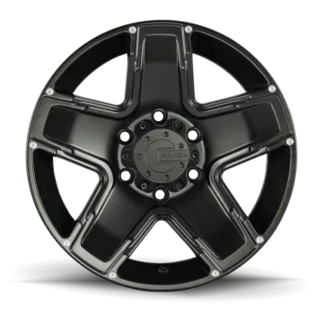 a black wheel on a white background