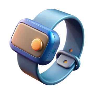 an apple watch with a blue band