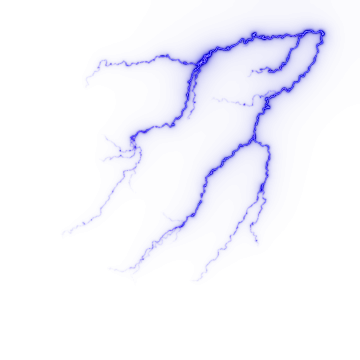 a lightning bolt on a white background