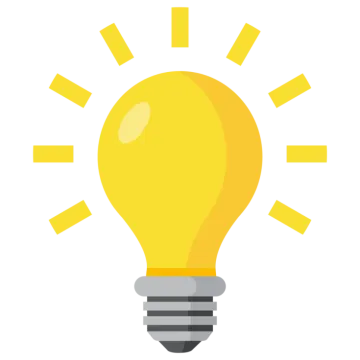 a yellow light bulb