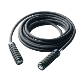 a pair of black rubber hoses on white background