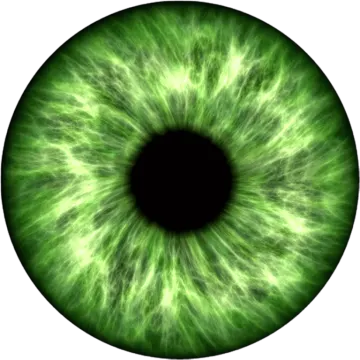 an image of a green eye