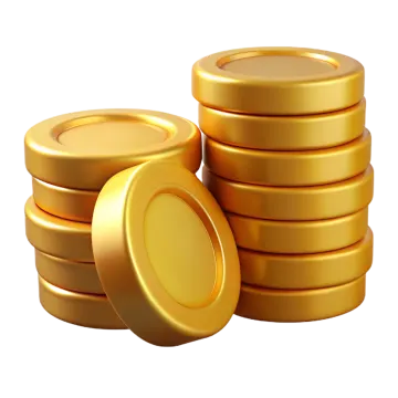 a stack of gold coins