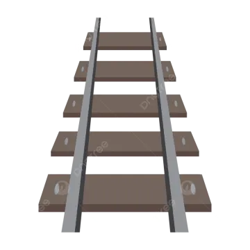 a set of wooden railroad tracks