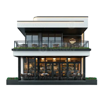 a 3d rendering of a modern house