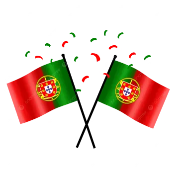 two crossed portugal and portugal flags
