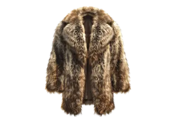 a fur coat on a white background