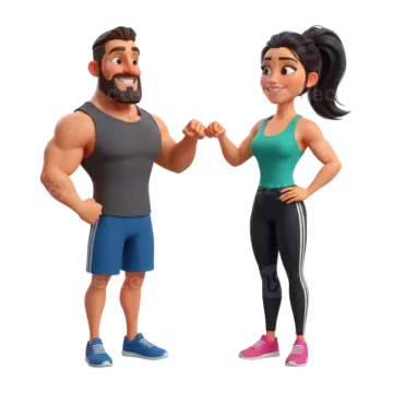 a man and woman standing next to each other people