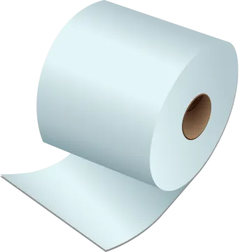 a roll of toilet paper