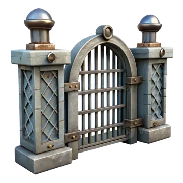 a gate that is made out of metal and wood