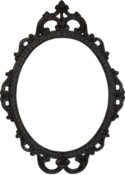 a black frame with an ornate design