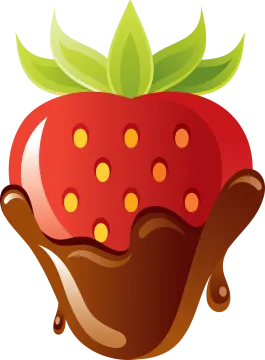 a chocolate covered strawberry clipart