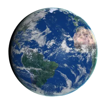 a picture of the earth on a white background