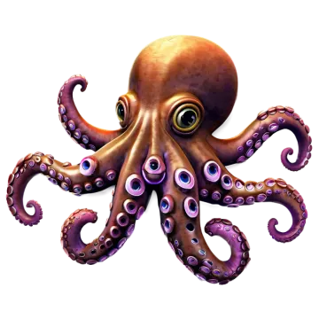 an octopus with big eyes and tentacles