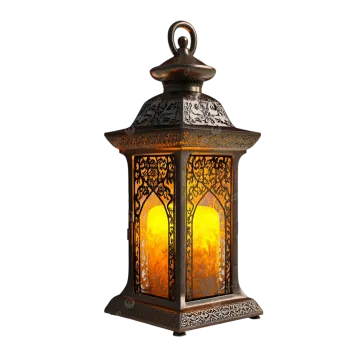a large lantern with an intricate design on the front