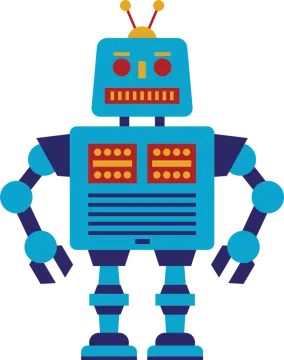 an image of a blue robot