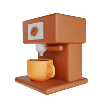 a coffee machine with a cup on it