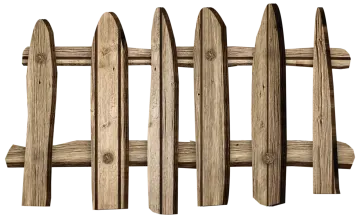 a wooden fence on a white background