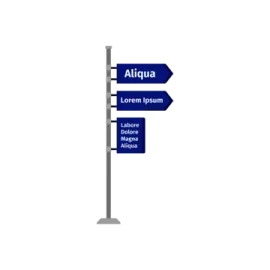 a street sign with two arrows pointing in different directions