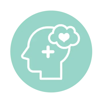 the silhouette of a man with a heart in his head