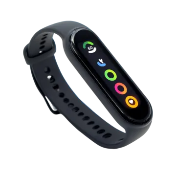 a black smart watch with the google logo on it