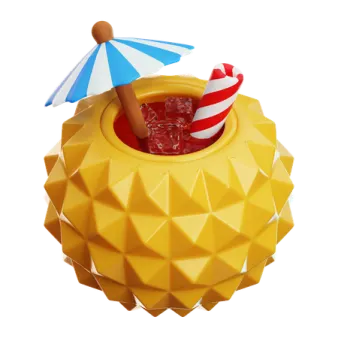 a yellow candle holder with an umbrella on top
