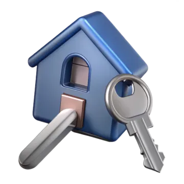 a house with a key in it
