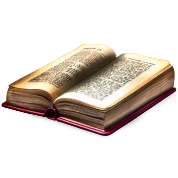 an open book on a white background