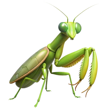 an illustration of a praying mantis