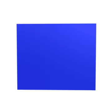 a blue sheet of paper on a white background