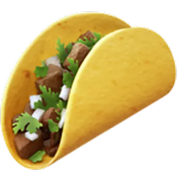a yellow tacoa filled with meat and vegetables