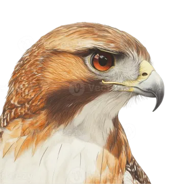 a watercolor painting of a red tailed hawk