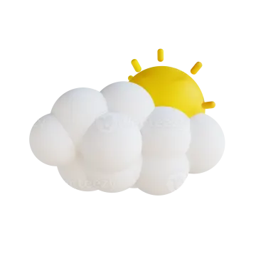 a yellow sun sitting on top of a cloud