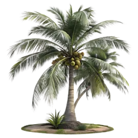 a palm tree with fruit on it