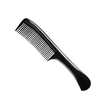 a black comb on a white background