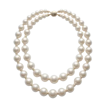 a white cultured pearl necklace