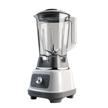 a blender sitting on top of a white counter