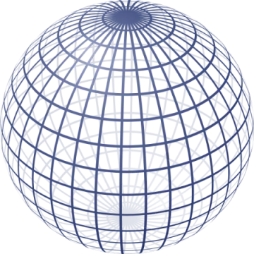 an image of a sphere with lines on it