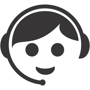 a black and white image of a woman with headphones