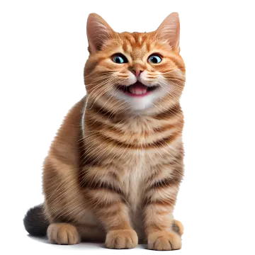 a cat with its mouth open