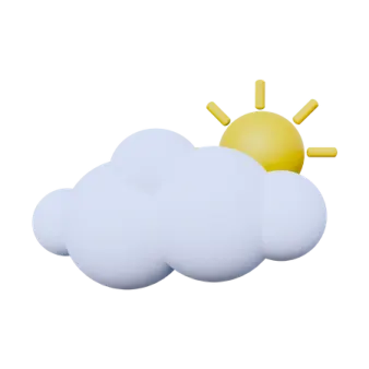 a cloud with a sun on top of it