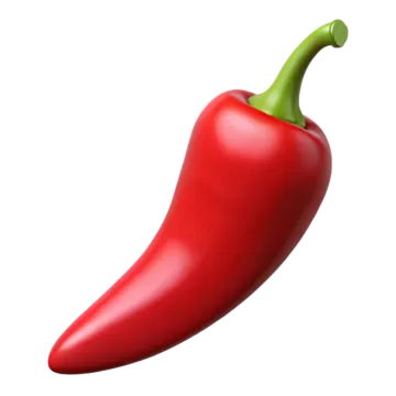 a red pepper on a white background