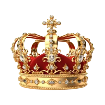 a gold crown with diamonds on it