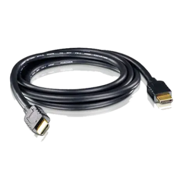 a black usb cable with a gold connector